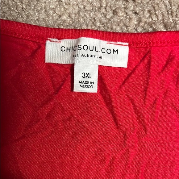 Chic Soul - Red Sleeveless Women's Top - Picture 2 of 3